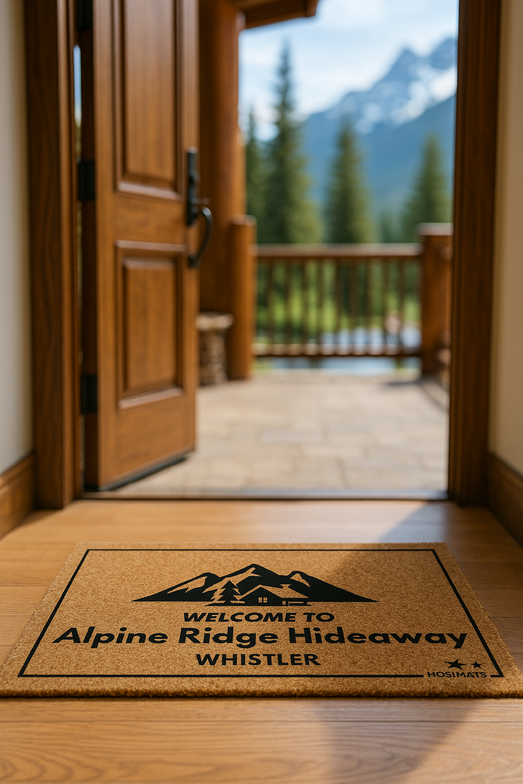 Personalized HostMat™ – Alpine Getaway