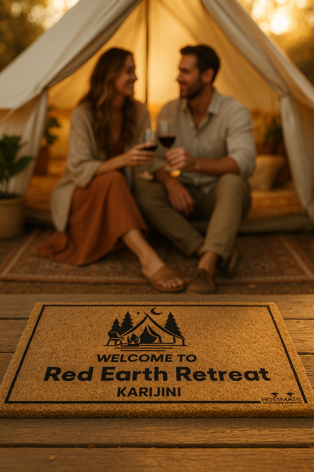 Personalized HostMat™ – Glamping Retreat